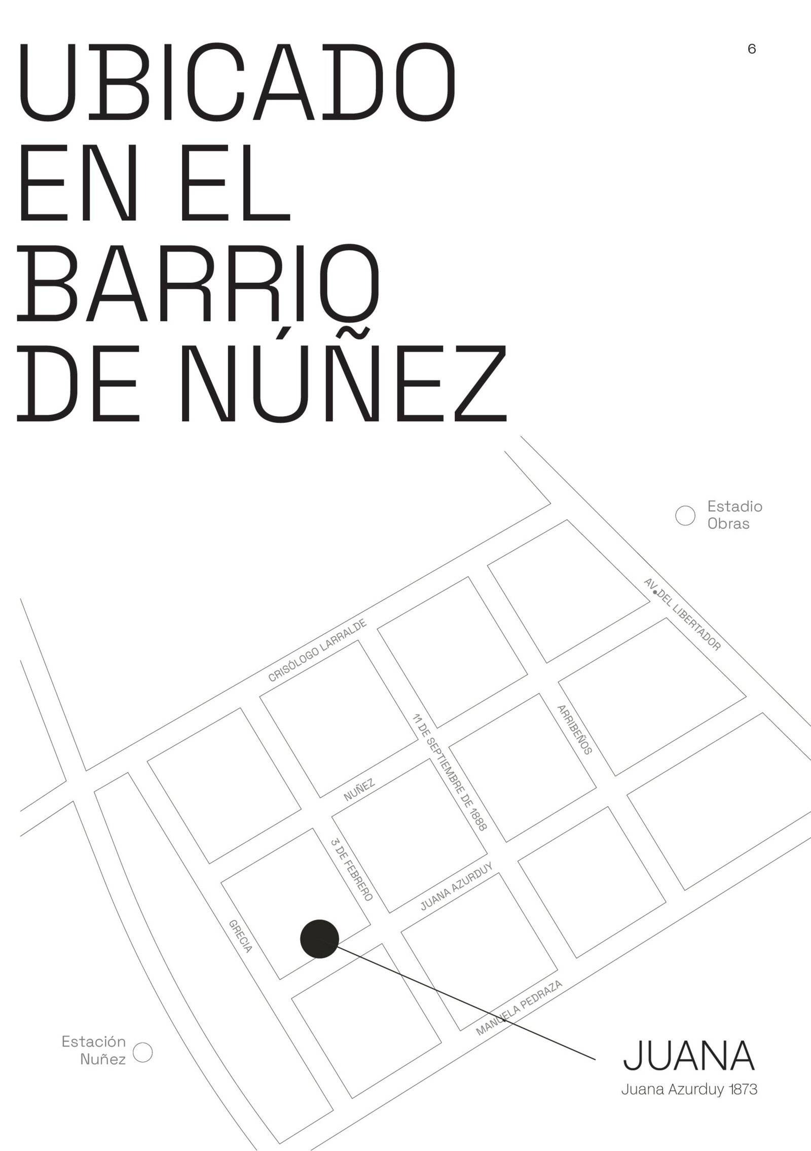 Mapa de ubicación en Núñez